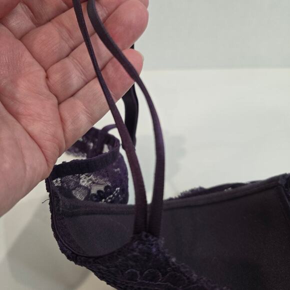 Simone Perele Purple Lace Eden Push-up Bra Size 32C Made in France - Picture 10 of 11